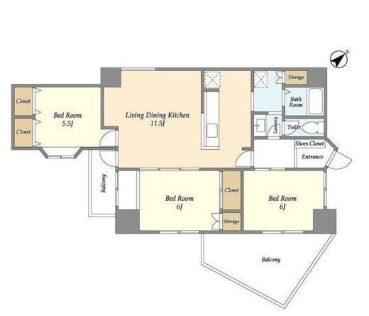 ネオ・プロミネンス　201号室　間取り