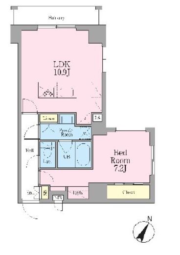 グランレスト文京茗荷谷　403号室　間取り