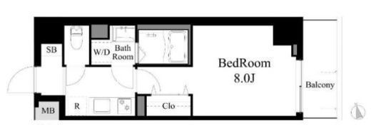 ラティエラ王子飛鳥山　502号室　間取り