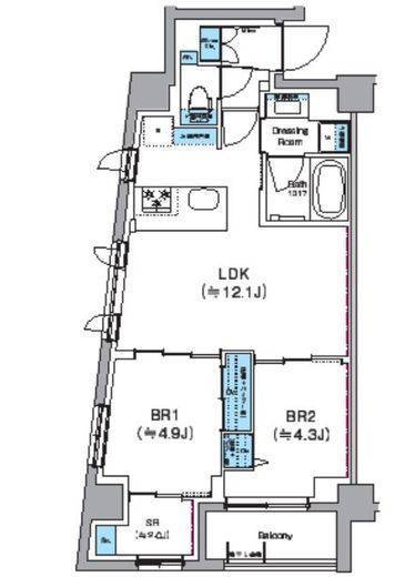 クレヴィアリグゼ西巣鴨　202号室　間取り