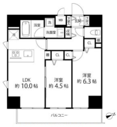 SAION町屋　1003号室　間取り