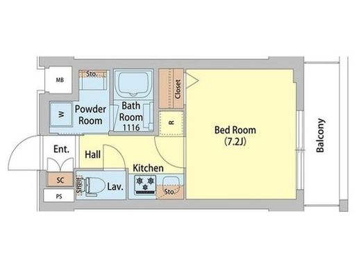 SAION町屋　1302号室　間取り