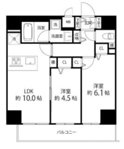 SAION町屋　1306号室　間取り