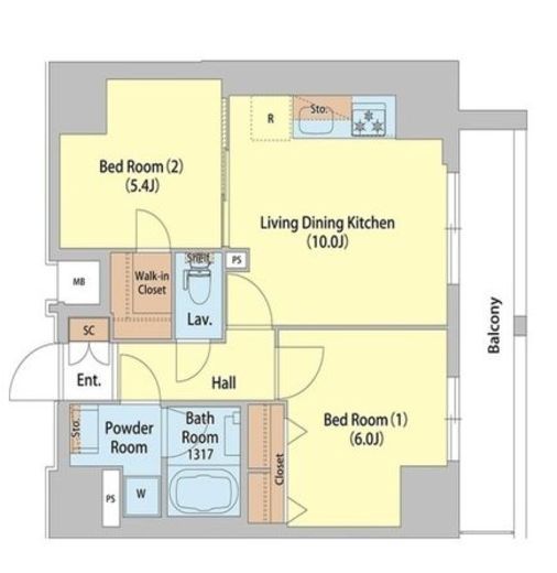 SAION町屋　401号室　間取り