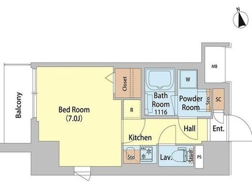 SAION町屋　404号室　間取り