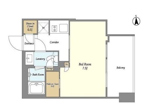 ミュプレ高田馬場　603号室　間取り