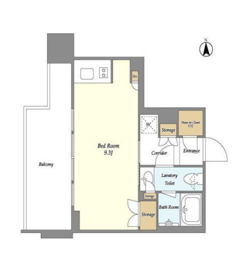 ミュプレ高田馬場　706号室　間取り