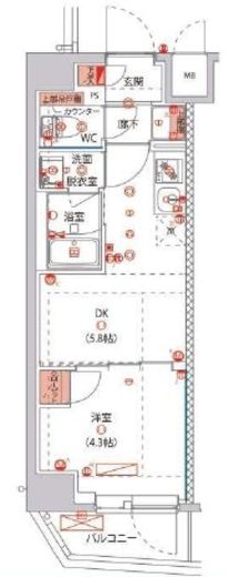 ハーモニーレジデンス東京サウス大塚　503号室　間取り