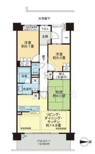 プラウドシティ梅島　626号室　間取り