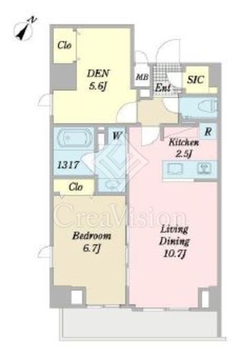 DeLCCS板橋South (デルックス板橋サウス)　801号室　間取り