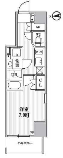 ドゥーエ池袋　1201号室　間取り