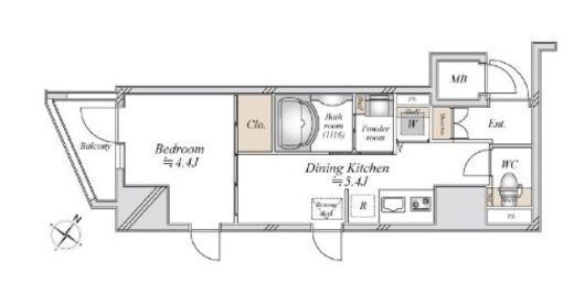 ミリアレジデンス茗荷谷　401号室　間取り
