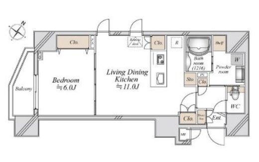 ミリアレジデンス茗荷谷　703号室　間取り