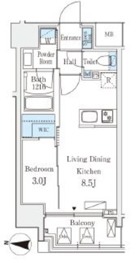 デュオフラッツ池袋　502号室　間取り