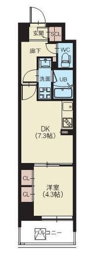スプランディッド西日暮里　310号室　間取り
