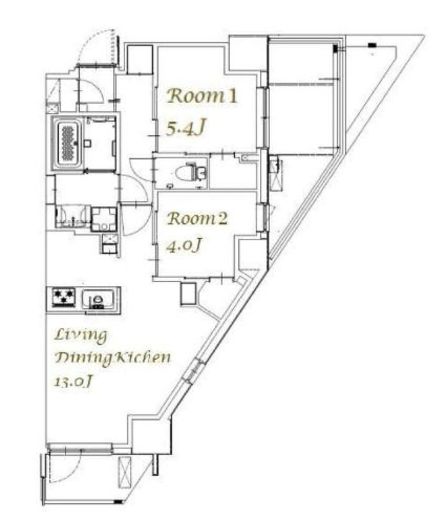 スプランディッド西日暮里　411号室　間取り