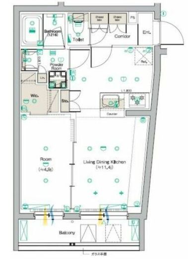 SYFORME KOMAGOMEⅡ (シーフォルム駒込Ⅱ)　206号室　間取り