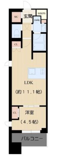 アトラスリベルタ文京湯島　301号室　間取り