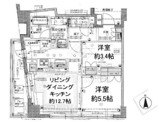 コンフォルテハイム池袋　602号室　間取り