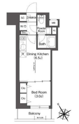 BluRock後楽園　403号室　間取り