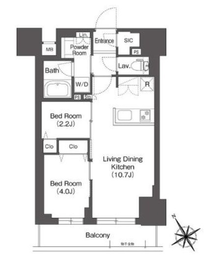 BluRock後楽園　405号室　間取り