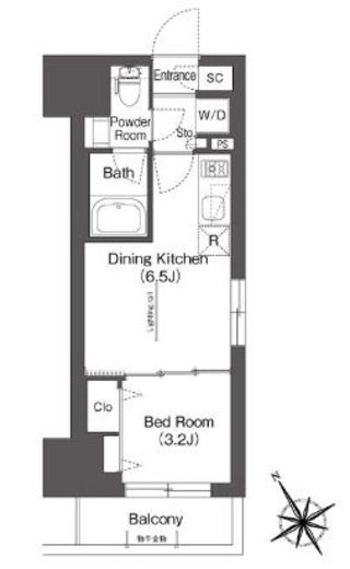 BluRock後楽園　606号室　間取り