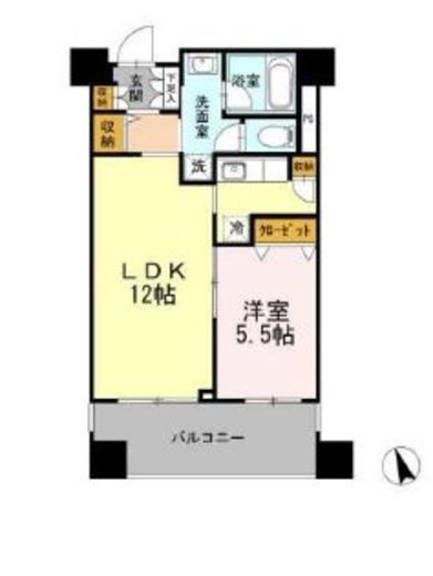 カスタリア荒川　1004号室　間取り