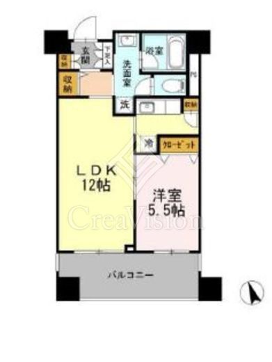 カスタリア荒川　604号室　間取り
