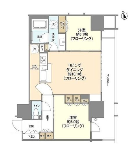 シティハウス西池袋　208号室　間取り