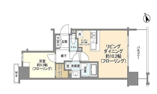 シティハウス西池袋　406号室　間取り