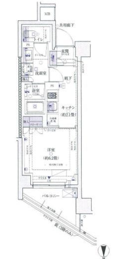 レジデンシャル池袋本町　512号室　間取り