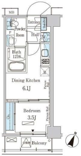 パークアクシス大塚サウスレジデンス　704号室　間取り
