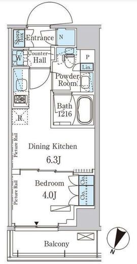 パークアクシス大塚サウスレジデンス　907号室　間取り