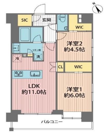 プレシス文京江戸川橋　602号室　間取り