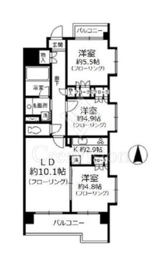 ザ・グランフォーリア西日暮里赤土小学校前ステーションマークス　1103号室　間取り