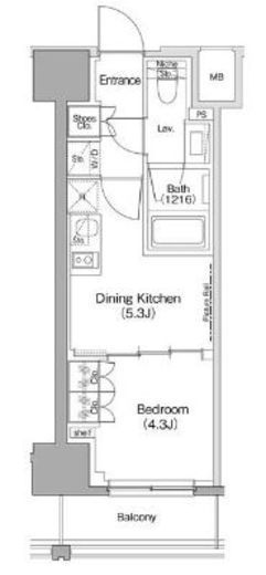 ザ・パークハビオ滝野川　402号室　間取り