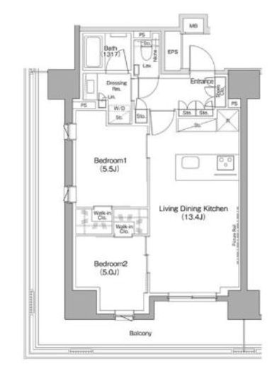 ザ・パークハビオ滝野川　601号室　間取り