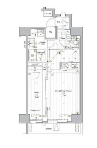 PREMIUM CUBE G 後楽園 (プレミアムキューブジー後楽園)　1501号室　間取り