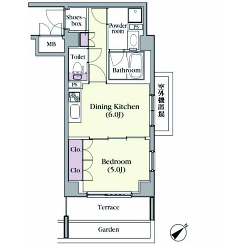 プラチナコート中目黒　208号室　間取り