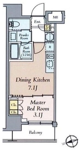 クレストコート本郷三丁目　203号室　間取り