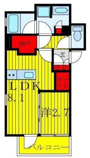 リビオレゾン王子　5F1号室　間取り