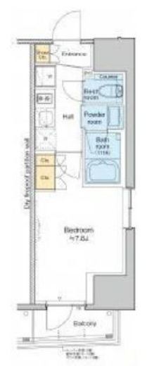 プラウドフラット文京千駄木　1404号室　間取り