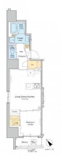 プラウドフラット文京千駄木　502号室　間取り