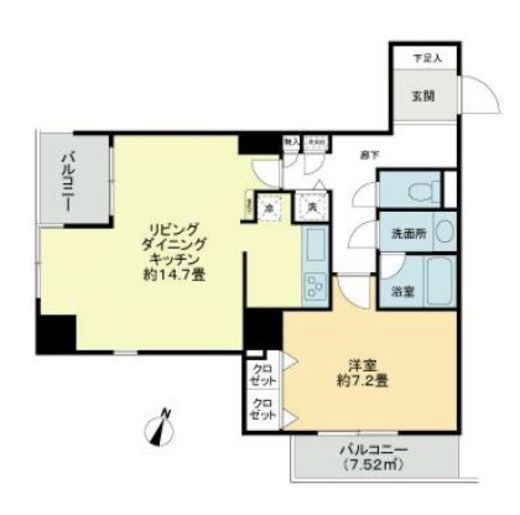 東急ドエルアルス根津　402号室　間取り