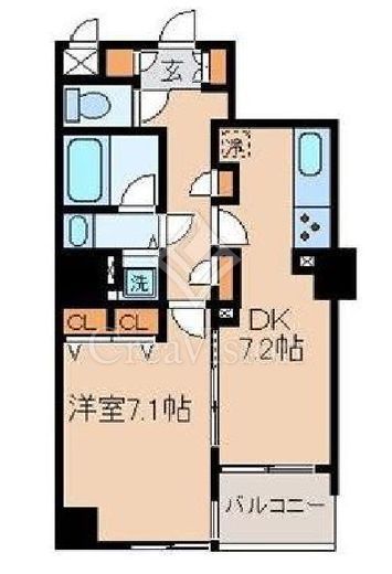 東急ドエルアルス根津　401号室　間取り