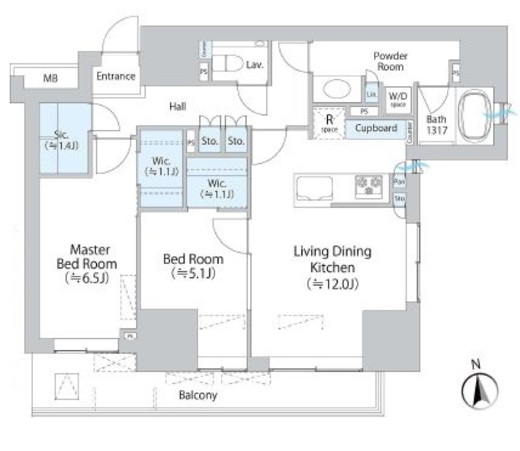 パークホームズ本郷三丁目　303号室　間取り