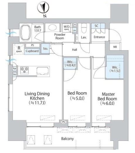 パークホームズ本郷三丁目　404号室　間取り