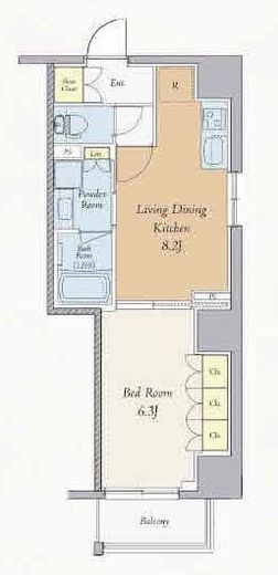 クレストコート西巣鴨　402号室　間取り