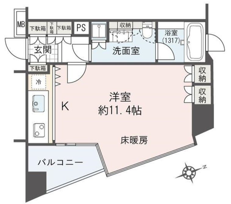 セントラルレジデンス北青山アクシルコート　201号室　間取り