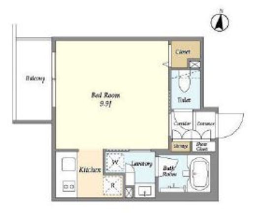La Douceur赤羽 (ラドゥセール赤羽)　205号室　間取り